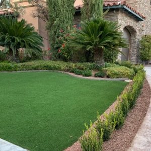 Artificial Grass Installed In The Front Yard Of A Las Vegas Home
